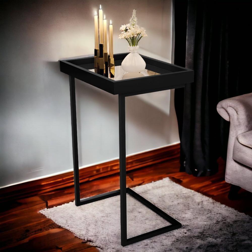 Mesa De Apoio Sofá Jb 4774 Preto-preto Bechara - 1