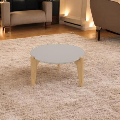 Mesa De Centro Florida 55cm P- Decoração E Utilidades - Off White Perolizado-freijo