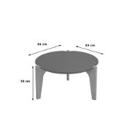 Mesa De Centro Florida 55cm P- Decoração E Utilidades - Off White Perolizado-freijo - 3