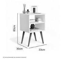 Mesa De Cabeceira Jb 1515 Branco Bechara - 3