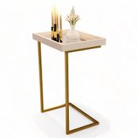 Mesa De Apoio Sofá Jb 4774 Pérola E Dourado Bechara - 2