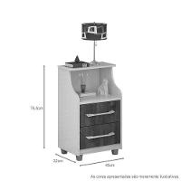Mesa De Cabeceira Topázio Branco - Vitamov 0561510 - 2