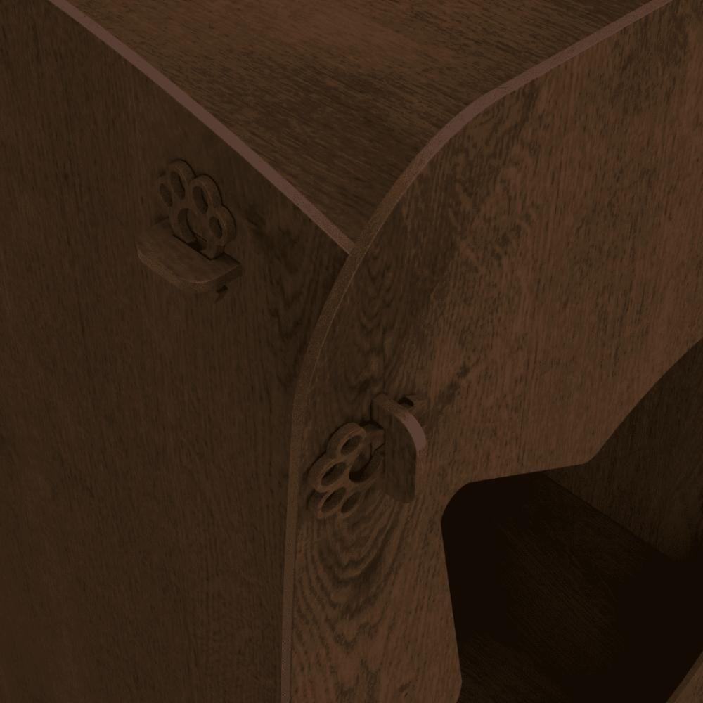 Mesa De Cabeceira Casinha Pet Gato Cat Malbec - 2