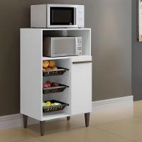 Balcão Com Fruteira 1 Porta Berlim Kaiki Móveis Branco - 2