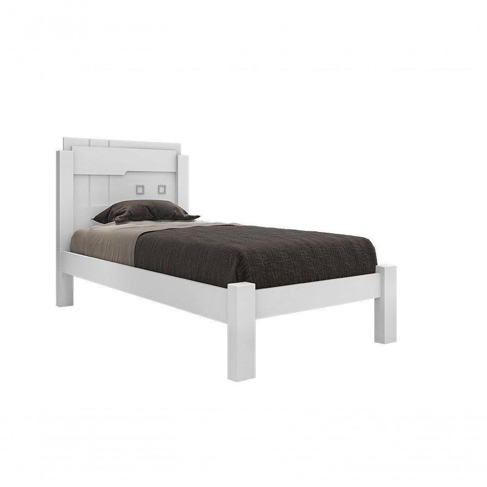 Cama Solteiro Framar Letícia Branco - Framar Móveis - 2