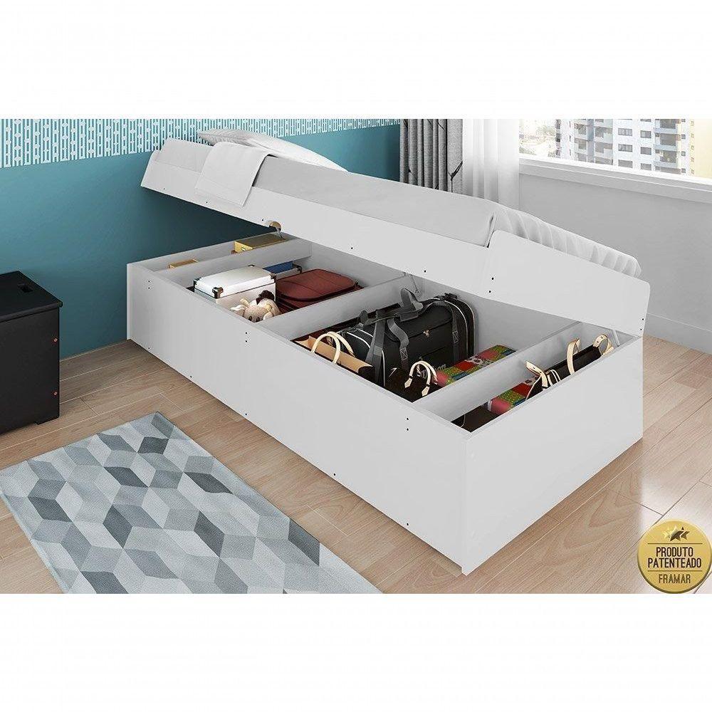 Cama Solteiro Camila Branco - Framar Móveis - 2