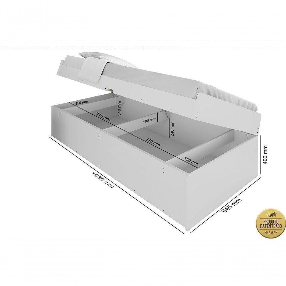 Cama Solteiro Camila Branco - Framar Móveis - 3