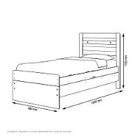 Cama Solteiro Baú Larissa Branca Com Colchão - 3