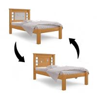 Cama Solteiro Laribella Naturalle E Off White Com Colchão - 3