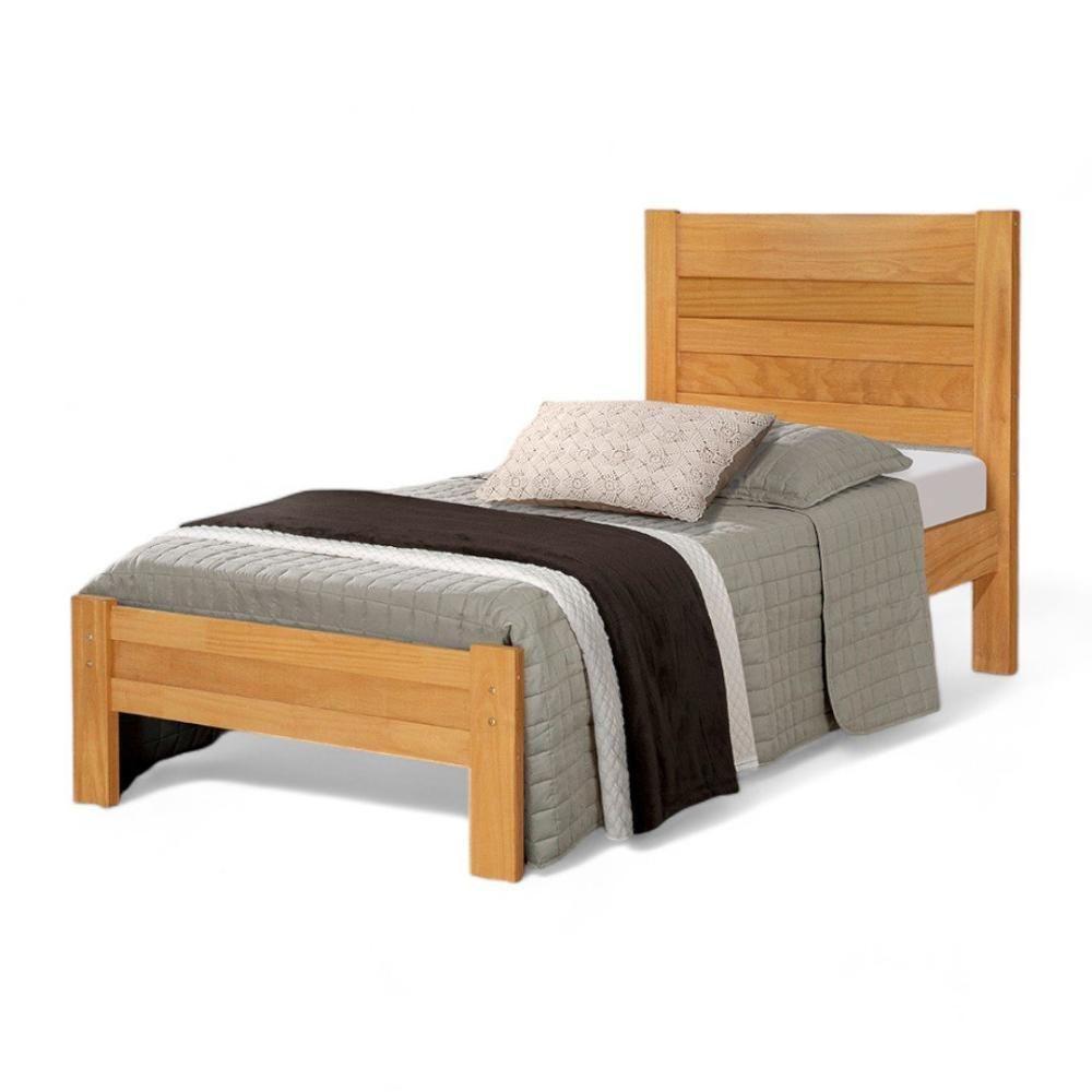 Cama Solteiro Lara Imbuia Com Colchão Atraente - 2