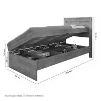 Conjunto De Cama Com Colchão E Cômoda Para Quarto Malbec - 3