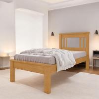 Cama Solteiro Sophia Naturalle E Off White Com Colchão - 1