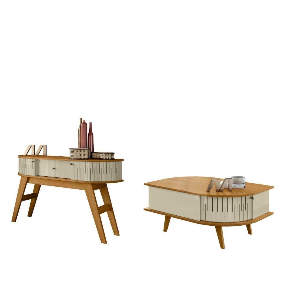 Conjunto Estoril E Mesa De Centro Indianapolis Cumaru-opala - 4