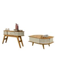 Conjunto Estoril E Mesa De Centro Indianapolis Cumaru-opala