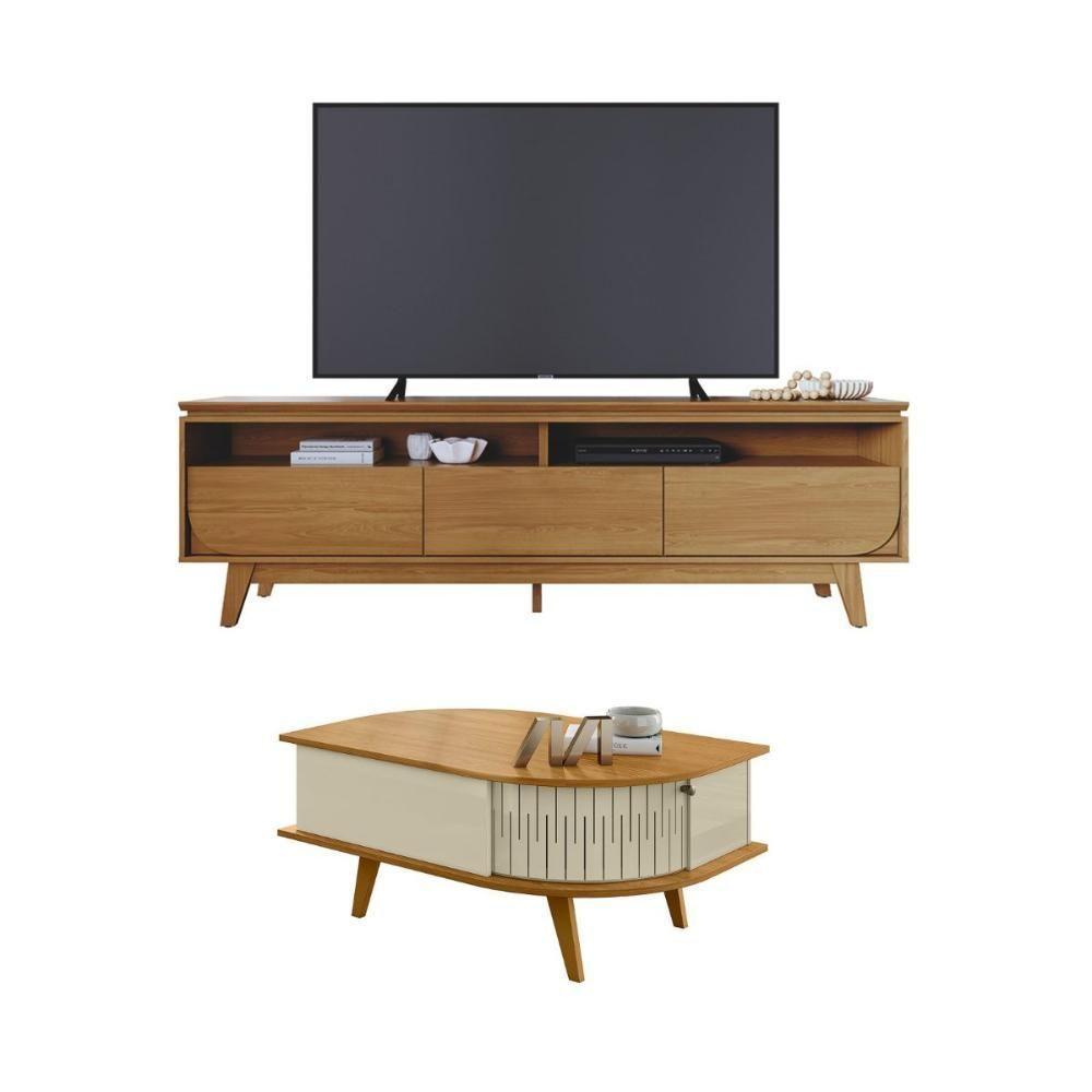 Conjunto Yara C- Mesa De Centro Nevada Cumaru-opala - 4