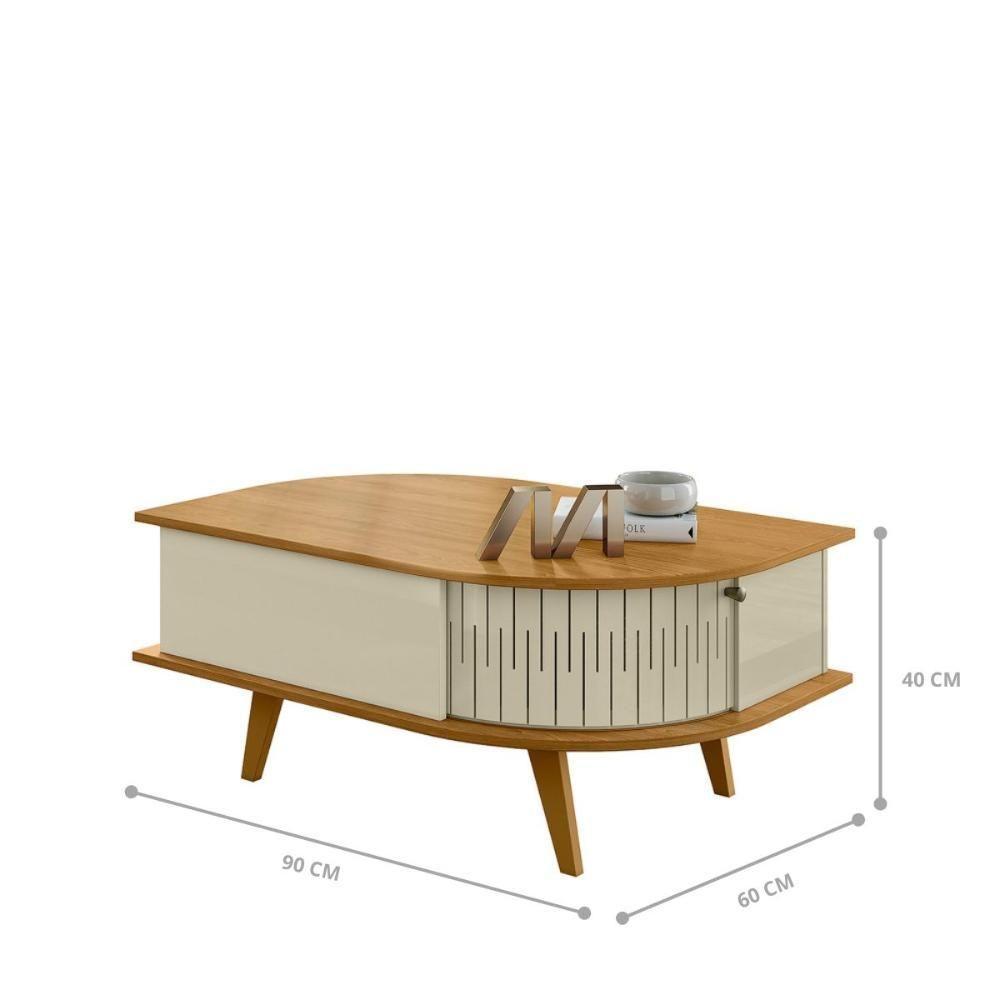 Conjunto Yara C- Mesa De Centro Nevada Cumaru-opala - 6