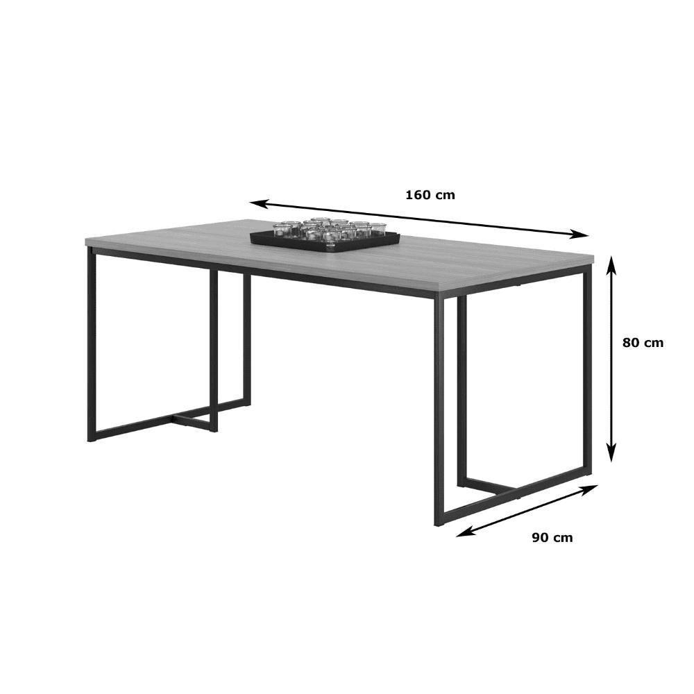 Mesa De Jantar Nióbio 1,60 Nogueira - 3