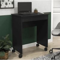 Mesa Escrivaninha Compacto Not 0,70 Para Quarto E Office Com Gaveta Preto - 1