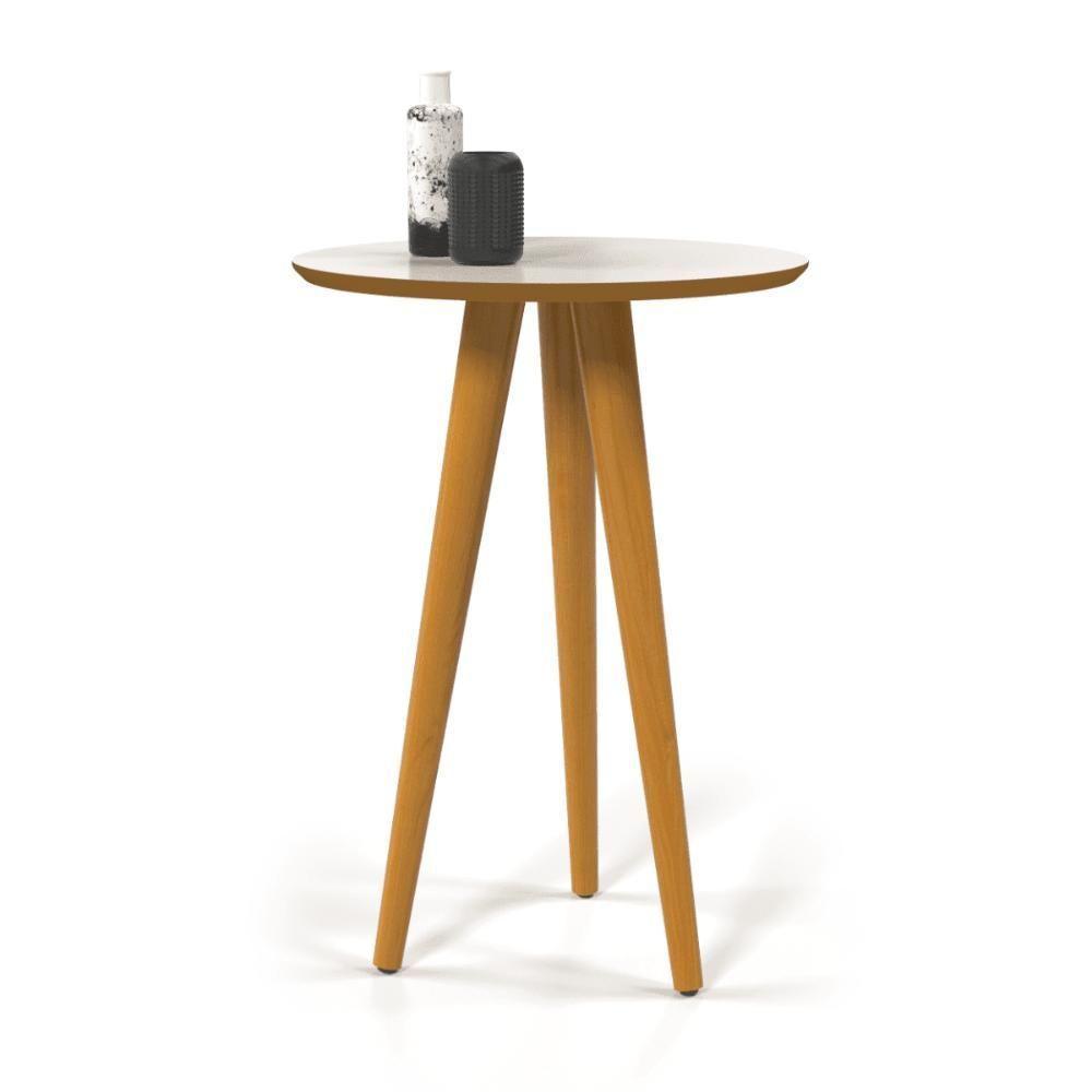 Mesa Lateral 4702 Pés Palito Sala Off White-freijo - 4