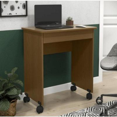 Escrivaninha Retangular Compacto 1 Gaveta MDF 74 cm Amadeirado para Quarto