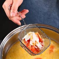 Mini Cesto Frituras Inox Batata Frita Rustica Frango Servir Porcoes Aperitivos Churros Multiuso Mesa Lanchonete Restaura - 7