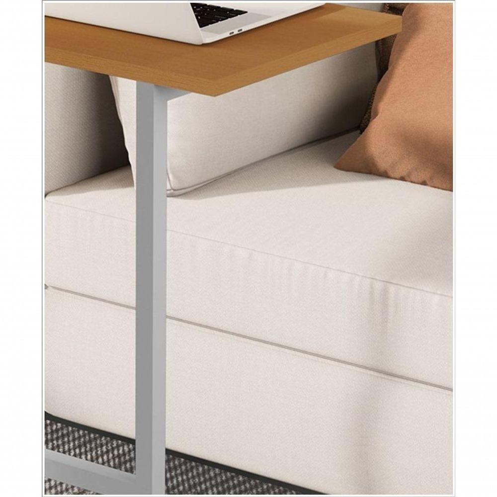 Mesa P-notebook Troy Mdp Nature Pés Ferro Cinza - 2