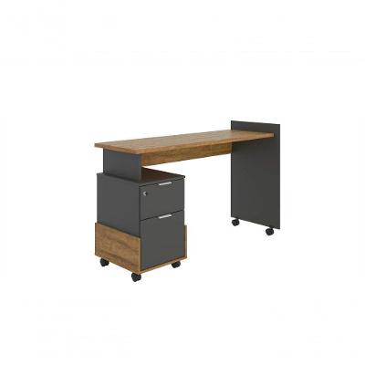 Office Alessa Módulo 1 Amêndoa-chumbo - Lukaliam