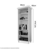 Armário Organizador Multiuso Com Prateleiras Library Preto - Luapa - 3