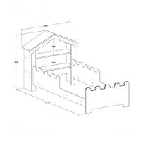 Conjunto De Quarto Princesa Com Cama E Estante Branco-rosa - Vitamov - 3