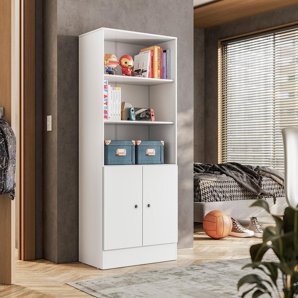 Conjunto Shadow Branco: Mesa Vortex Prateleira E Suporte Para Cpu+ Armário Império - 3