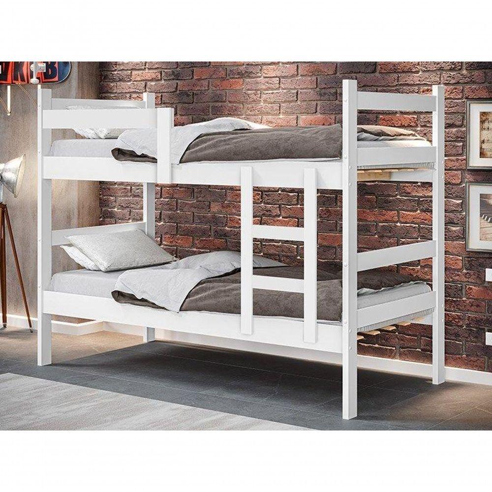 Beliche Solteiro Porto Branca Com 02 Colchões Gabrielli - 1