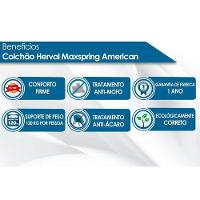 Cama Box King: Colchão Molas Herval Maxspring American + Base CRC Courano White(193x203)