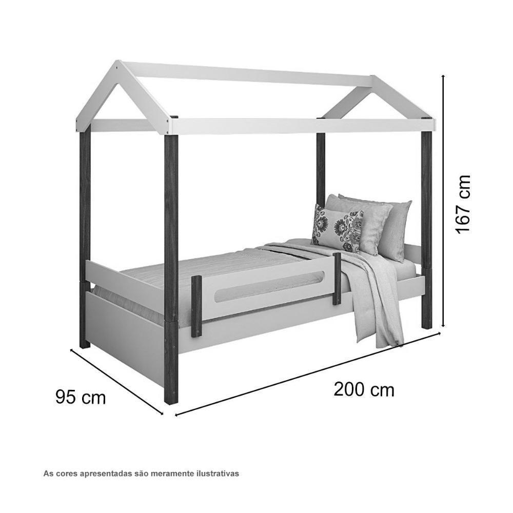 Cama Casa Eliz Branca Com Led - 2