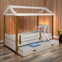 Cama Casa Elisa Branca Solteiro Com Cama Auxiliar - 1