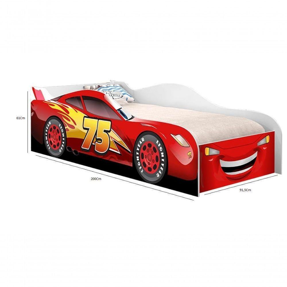 Cama Carro Solteiro 07 Com Colchão Vj - 3