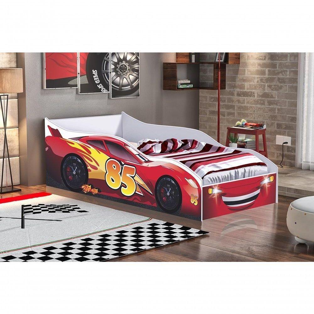 Cama Carro Infantil Red Com Colchão - Gabrielli Móveis - 1