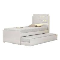 Cama De Solteiro Bibox Luiza Branco Com Auxiliar - Vitamov 0420810 - 1