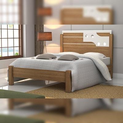 Cama Luiza Solt, Freijó-off White - Vitamov