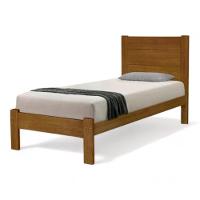 Cama Lara Solteiro Imbuia Com Colchão Atraente - 2