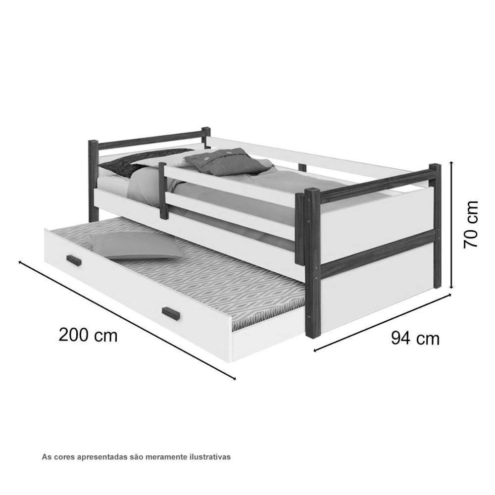 Cama Infantil Diana Branco-mel C- Aux, E 02 Colchões - 2