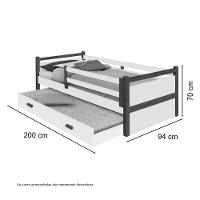 Cama Infantil Diana Branco-mel C- Aux, E 02 Colchões - 2