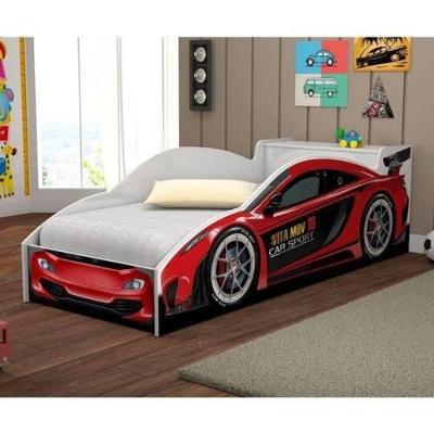Cama Solteiro Carro De Corrida Vermelho Vitamov