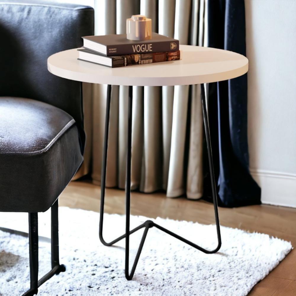 Mesa De Apoio Jb 8004 Pérola E Preto Bechara - 1