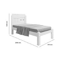 Cama Solteiro Com Detalhe Em Cabeceira Jade Naturalle - 3