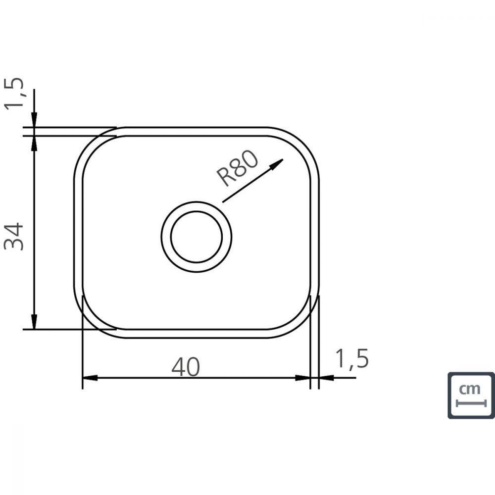 Cuba N.0 Tramontina 40 X. 34 X. 14 Cm Lavínia Em Aço Inox - 2