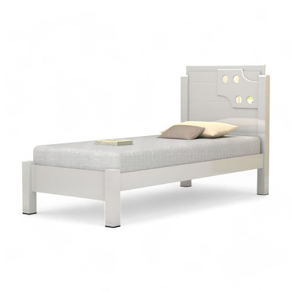 Cama Solteiro Com Aplique Espelho Colônia Branca Com Colchão - 2