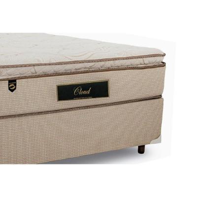 Cama Box Solteiro: Colchão Molas Ensacadas Luckspuma MasterPocket Cloud One Side + Base CRC Suede Clean(88x188)