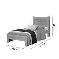 Cama Solteiro Lara Castanho Com Colchão Atraente - 3