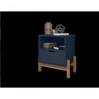 Mesa De Cabeceira C- Nicho E Gaveteiro Porta Itens Aurora Azul Cobalto - 2
