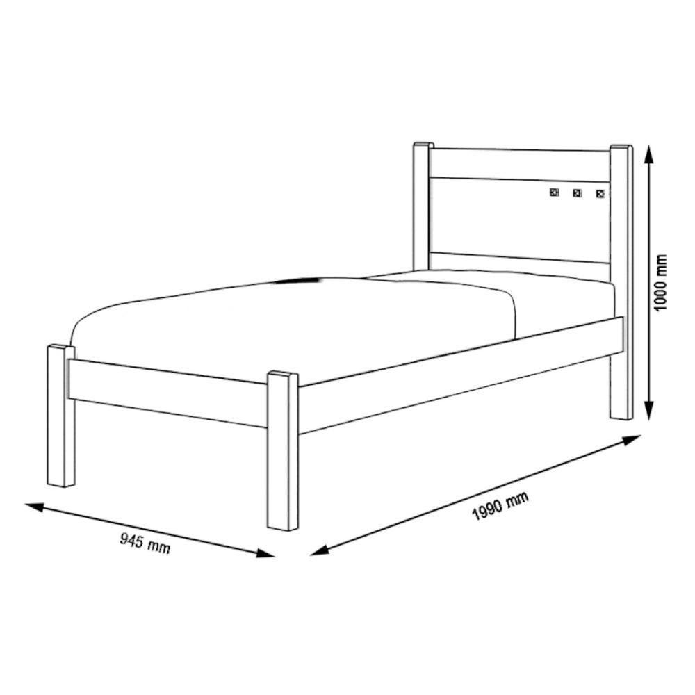 Cama Solteiro Paola Malbec E Off White Com Colchão - 4